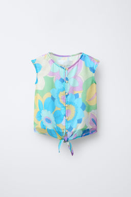 CAMISA ESTAMPADO NUDO / Verde agua