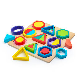 Пазл-вкладыш "Цветные фигуры"