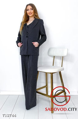 Брючный классический костюм тройка в полоску - Bruno фото 7