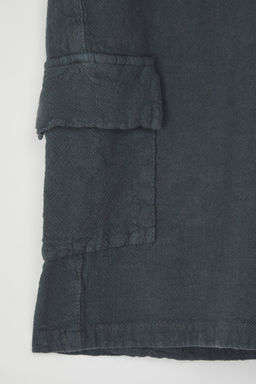 TRENDYOL MAN Antrasit Loose Fit %100 Pamuk Keten Gorunumlu Dokulu Sort & Bermuda TMNSS25SR00007 - Trendyolmilla фото 9