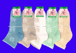 Цена за 10 пар. Товары России (Линия здоровья) носки женские со слабой резинкой крашеный лен арт. ЖЛ-14 (Ж-10, ЖРН-05) ассорти