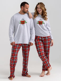 Пижама мужская Новогодняя меланжевый 2273 (10)