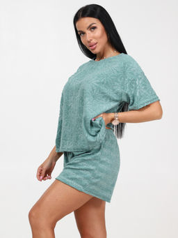 460 ЖЕНСКАЯ ПИЖАМА (шорты) (Зелёный) - А-дина фото 3