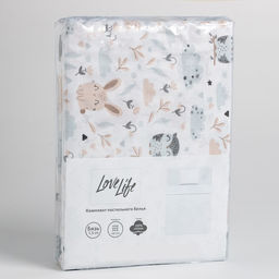 Постельное бельё LoveLife 1.5 сп Лужайка 147х210,150х215,50х70 -1 шт,100% хлопок, бязь 120 г/м2  фото 5