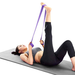 Цена за 2 шт. Ремень для йоги 180х4см, розовый