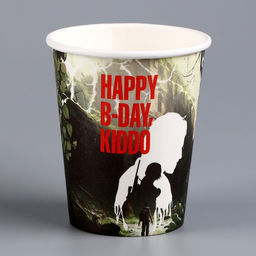 Цена за 10 шт. Стакан бумажный Happy Birthday, игра, 250 мл