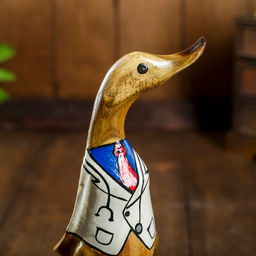 Сувенир «Утка в белом пиджаке», 13×9×27 см, дерево