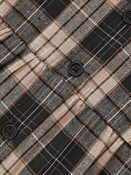 Платье в клетку UD 6831 беж-черн клетка - Mini maxi фото 5