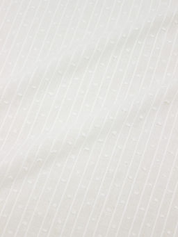 Фактурный хлопок "Шарики-полоски" цв.молочный, ш.1.5м, батист, хлопок-100%, 80гр/м.кв