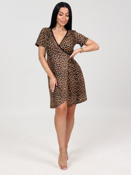 154 ЖЕНСКИЙ ХАЛАТ (Коричневый леопард) - А-дина фото 2