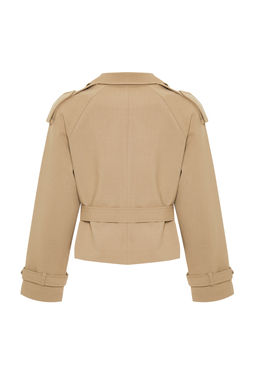 Vizon Premium Dokuma Crop Blazer Ceket TWOSS24BC00010