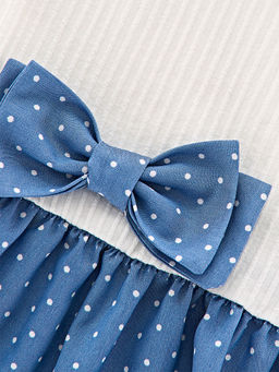 Платье комбинированное 22-7183 серый/джинс - Mini maxi фото 10