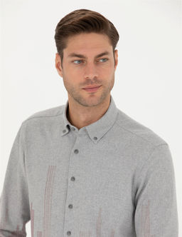 Bordo Slim Fit Uzun Kollu G_mlek - Pierre cardin фото 2