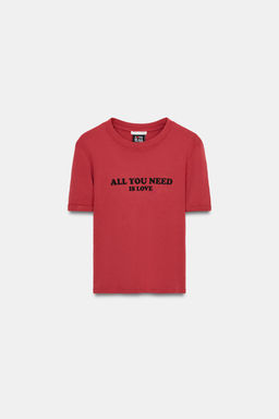 FRONT SLOGAN T-SHIRT - Zara фото 18