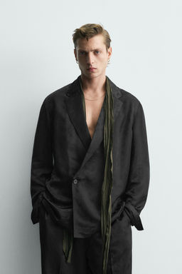 LIMITED EDITION PAISLEY JACQUARD SUIT RELAXED FIT BLAZER - Zara фото 2