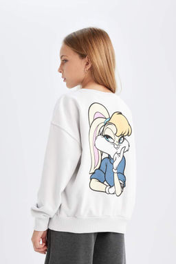 Толстовка свободного кроя с круглым вырезом Looney Tunes для девочек