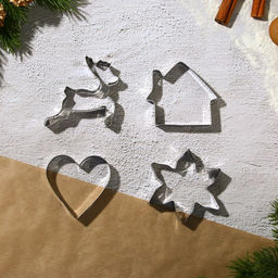 Формы для выпечки новогодние Рождество, набор 4 шт. + лопатка