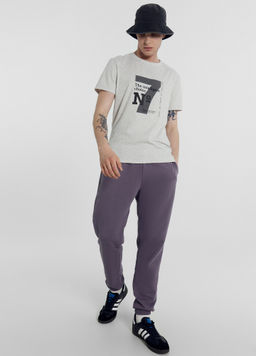 Брюки мужские джоггеры в сером цвете олово 181222