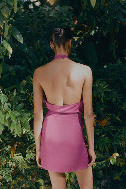 HALTER KNOT MINI DRESS - Zara фото 4