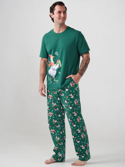 Пижама парная мужская 100% хлопок Зимние забавы - Оптима фото 2