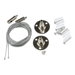 UFB-Q122 H28 SILVER SET02 Набор из 2-х штук для подвесного монтажа однофазных шинопроводов типа G. Серебряный. TM Volpe.