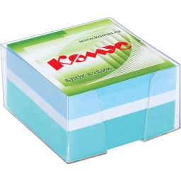 Блок для записей в подставке КОМУС в стакане 9х9х5 цветной блок 80-100 г  фото 2