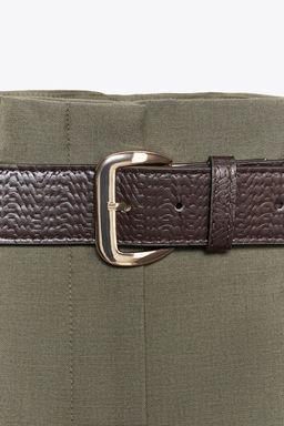 PAPER BAG TROUSERS WITH BELT - Zara фото 8