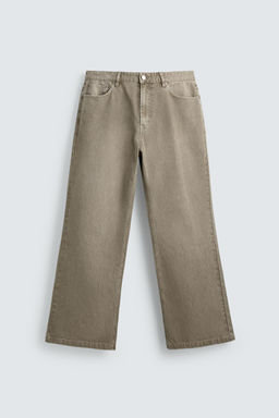 PANTAL?N FLARE FIT ESTRUCTURA ALGOD?N / Beige - Zara фото 6