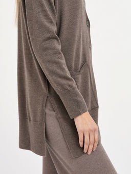 кардиган женский из шерсти в цвете фанго - Glenfield фото 6