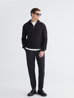 Dik Yaka Erkek Triko Kazak