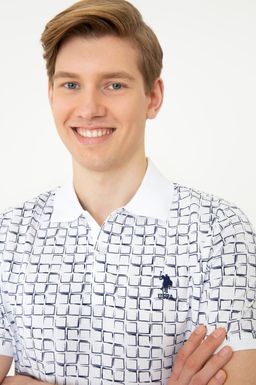 U. S. Polo Assn Мужская темно-синяя футболка с воротником-поло - U.s. polo assn фото 2