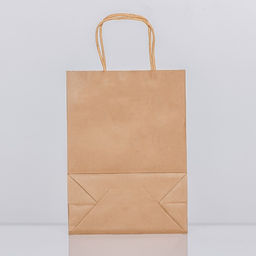 Цена за 12 шт. Пакет крафт без печати, круглая ручка, 15?21?8 см, 120 г - UPAK LAND фото 2