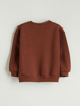 Bisiklet Yaka F?rf?rl? K?z ?ocuk Sweatshirt