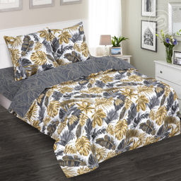 Постельное белье Тропикано (поплин зима-лето) Евро/Пододеяльник стеганый (молния): 1 шт. - 215*200; Простыня: 1 шт. - 215*240; Наволочка (клапан): 2 шт. - 70*70; Зима - лето
