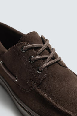 ZAPATO N?UTICO PIEL CASUAL / Marr?n - Zara фото 3