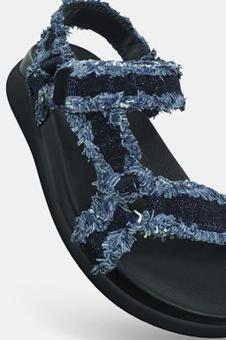 DENIM PLATFORM SANDALS - Zara фото 9