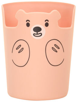 Стакан д/канц LOREX KIDS CUTE BEAR 1 отд. 100х65х65 мм роз. пластик