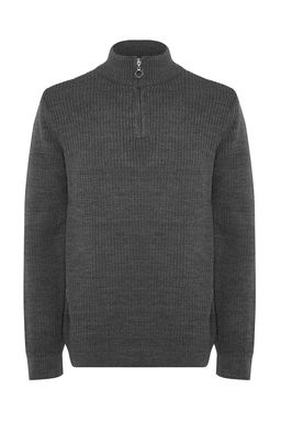 TRENDYOL MAN Indigo Casual Regular Yar?m Bal?kc? Yaka Duz Triko Kazak TMNAW22KZ1908 - Trendyolmilla фото 8
