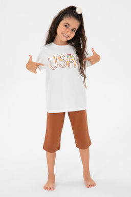 K_z _ocuk Bej Pijama Tak_m_ Sepette S_rpriz _ndirim - U.s. polo assn фото 6