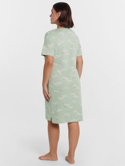 Сорочка ночная женская зеленая с облачками - Mark formelle фото 3
