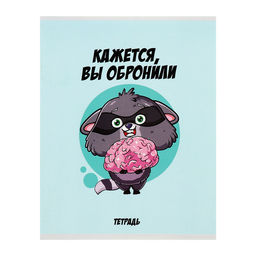 Комплект тетрадей из 5 шт Дерзкий енот, 48 листов, в клетку, обложка мелованный картон, блок офсет - Calligrata фото 6