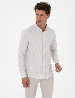 Vizon Slim Fit _izgili Slim Fit G_mlek - Pierre cardin фото 3