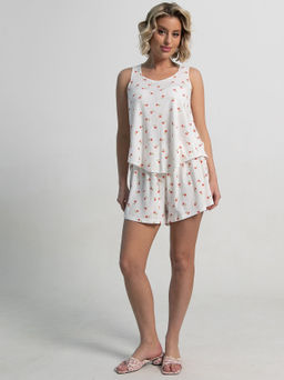 Костюм домашний с шортами Мила (белый) К15212-1М - Lt collection фото 16