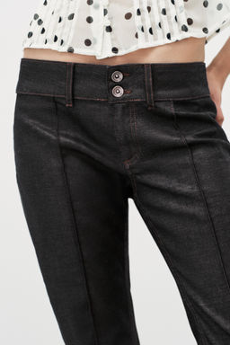 TRF WAXED LOW-RISE JEANS - Zara фото 4