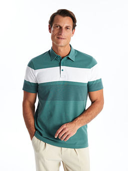 Polo Yaka K?sa Kollu ?izgili Erkek Ti??rt