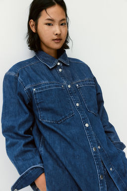 Camisa denim de corte holgado - H&m фото 2