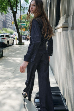 ZW COLLECTION DENIM SHIRT WITH BOW - Zara фото 3