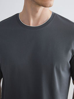 Bisiklet Yaka Penye Erkek Ti??rt