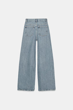 JEANS TRF WIDE LEG CINTURA CRUZADA TIRO ALTO / Azul medio - Zara фото 9