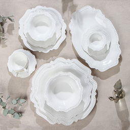 Чайная пара фарфоровая Magistro Сюита, 2 предмета: кружка 250 мл, блюдце d=15,5 см, цвет белый фото 6